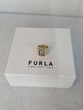 Furla Octagonal Logo Ring